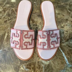 Tory Burch Ines Mesh Seashell Pink Sandal women’s size 9 NWOT